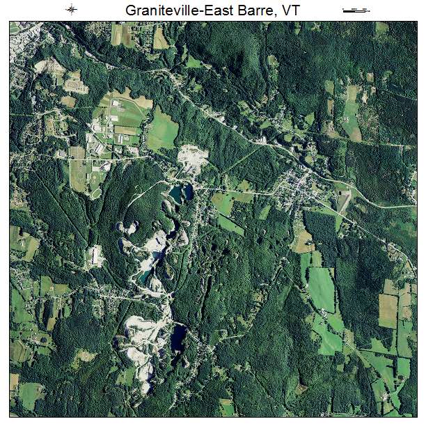 Graniteville East Barre, VT air photo map