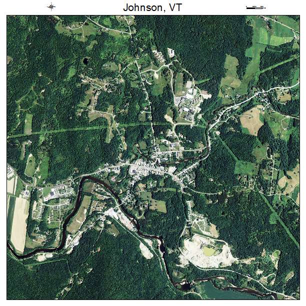 Johnson, VT air photo map