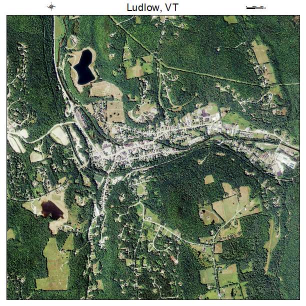 Ludlow, VT air photo map