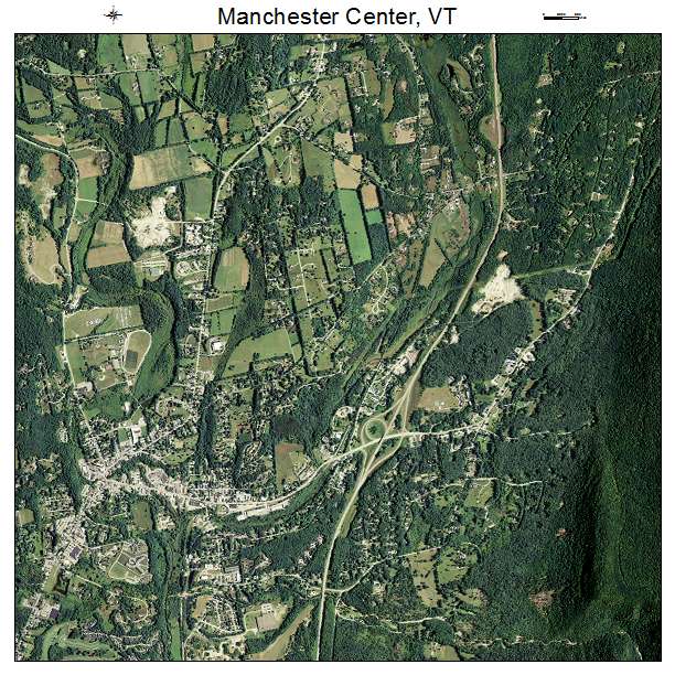 Manchester Center, VT air photo map