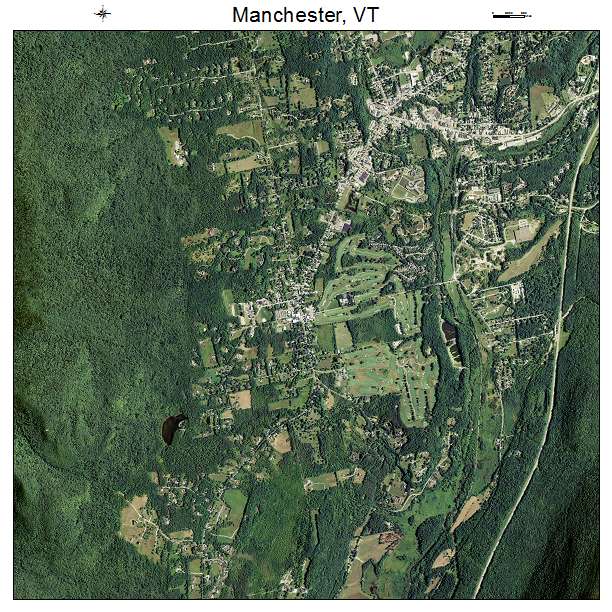 Manchester, VT air photo map