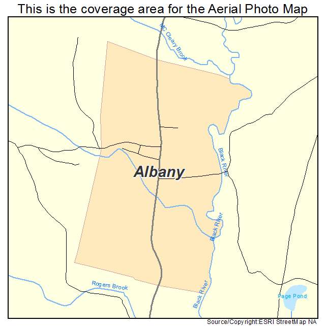 Albany, VT location map 