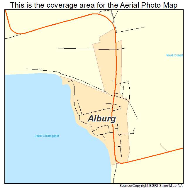 Alburg, VT location map 