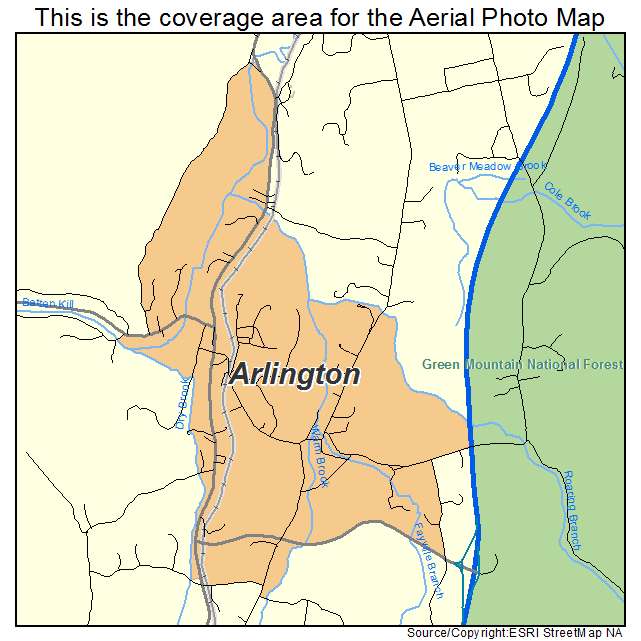 Arlington, VT location map 