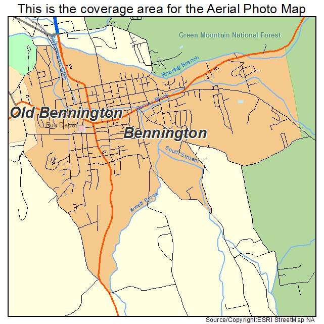 Bennington, VT location map 