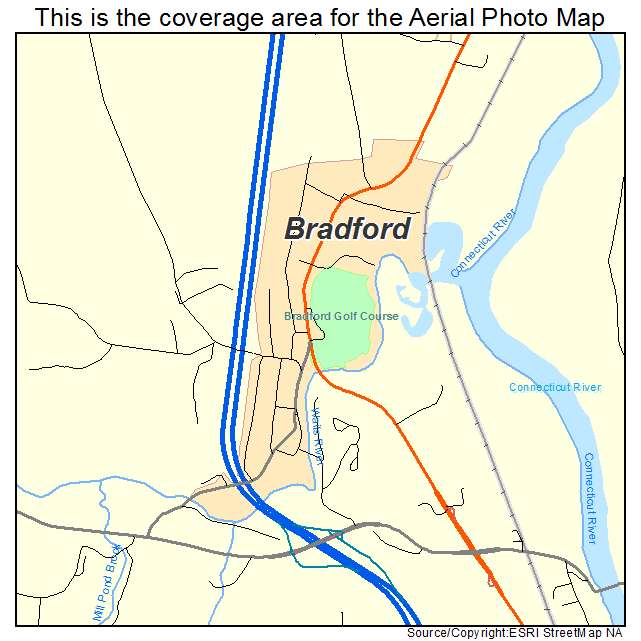 Bradford, VT location map 