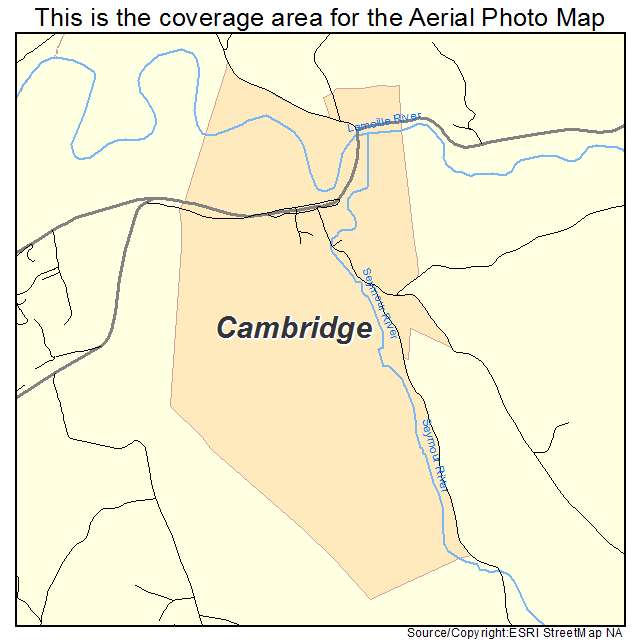 Cambridge, VT location map 
