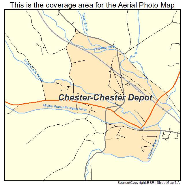 Chester Chester Depot, VT location map 