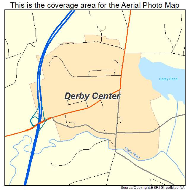 Derby Center, VT location map 