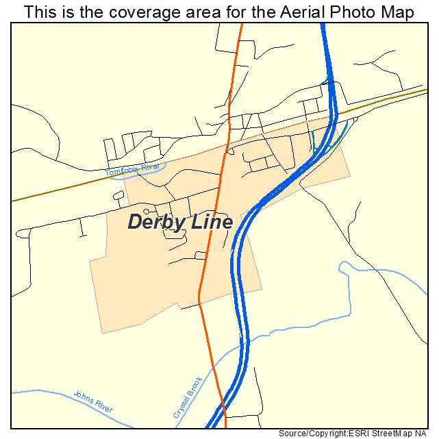 Derby Line, VT location map 