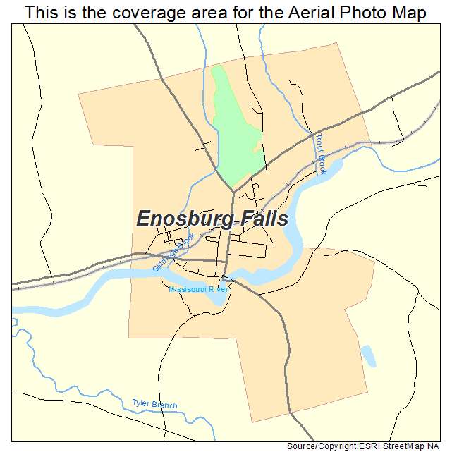 Enosburg Falls, VT location map 
