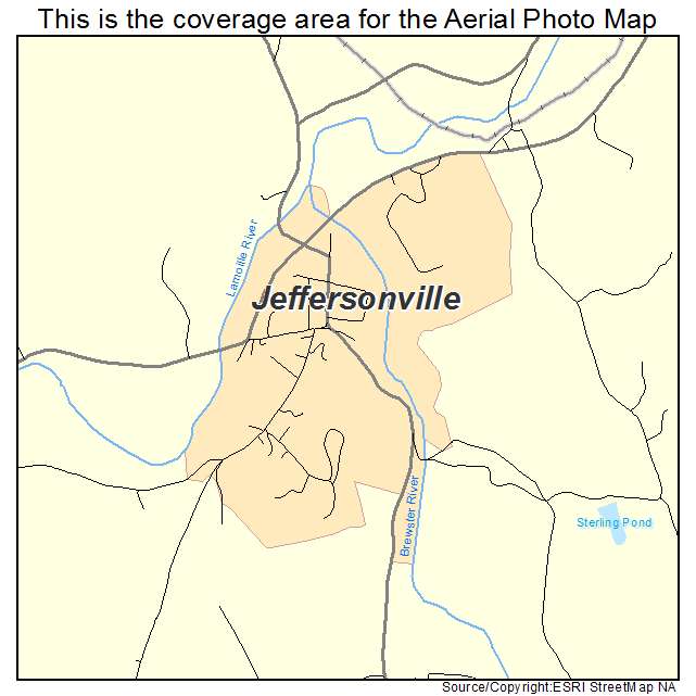 Jeffersonville, VT location map 