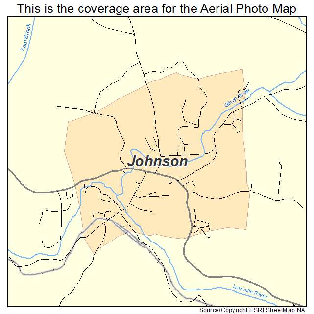 Johnson, VT location map 