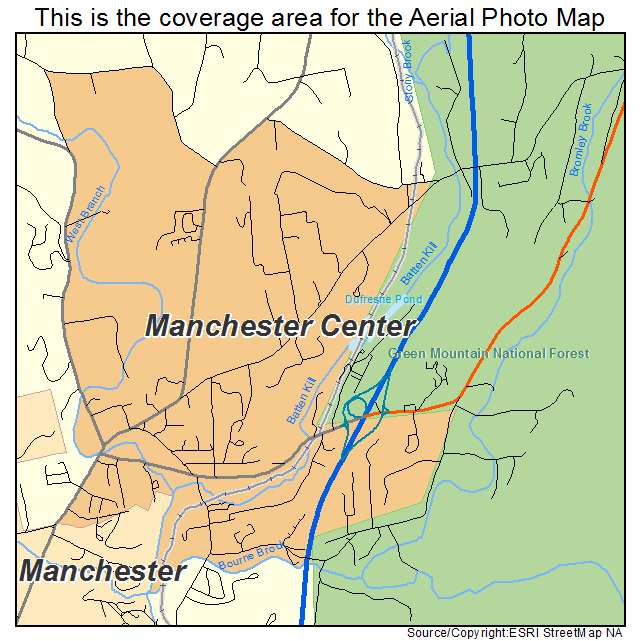 Manchester Center, VT location map 