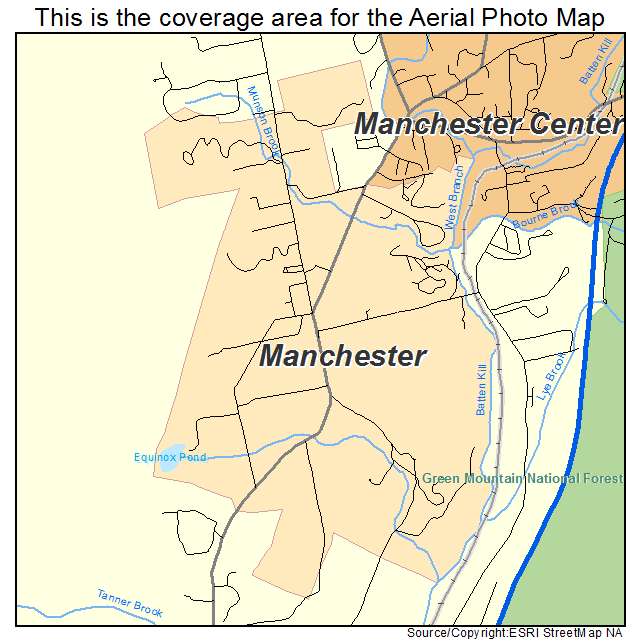 Manchester, VT location map 