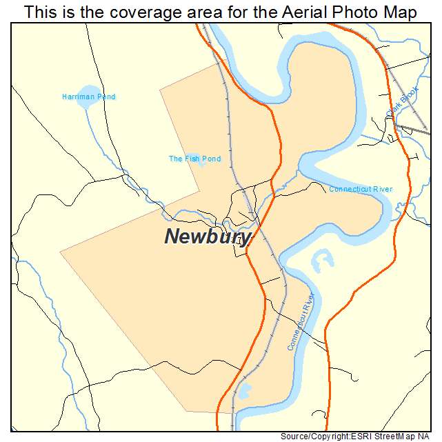 Newbury, VT location map 