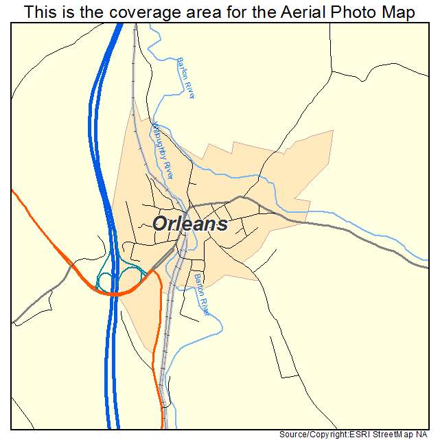 Orleans, VT location map 