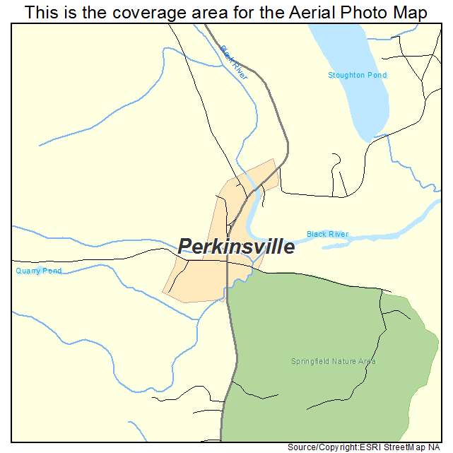 Perkinsville, VT location map 