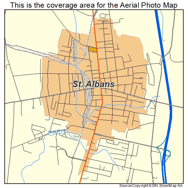 St Albans, VT location map 