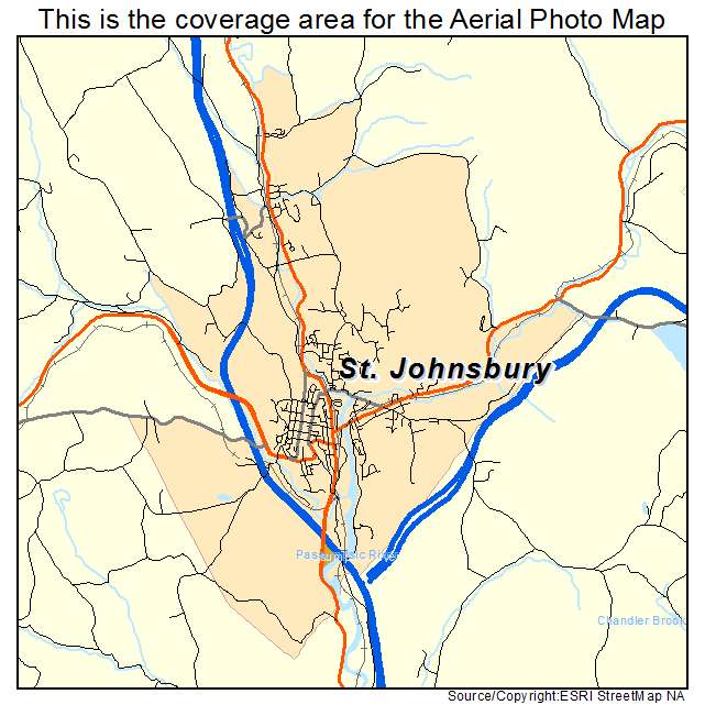 St Johnsbury, VT location map 