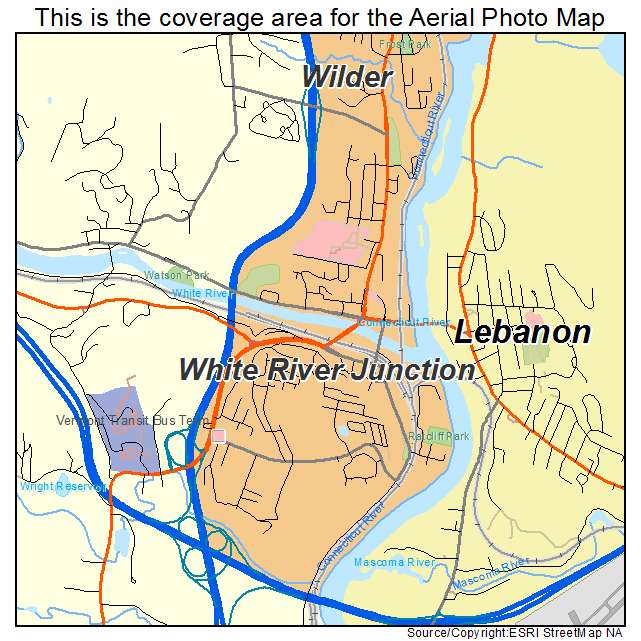 White River Junction, VT location map 