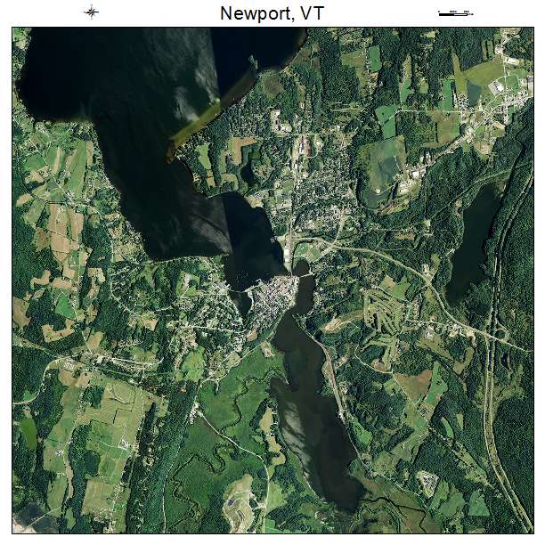 Newport, VT air photo map