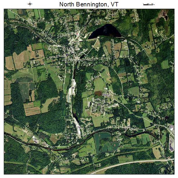 North Bennington, VT air photo map