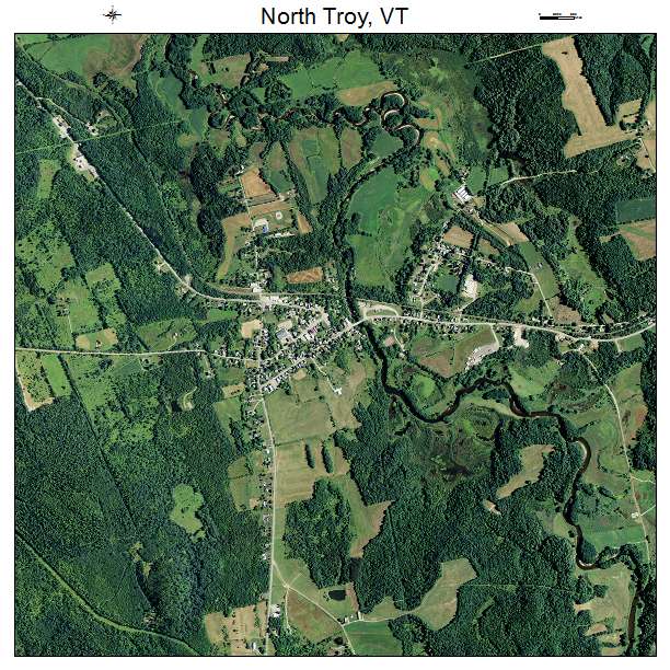 North Troy, VT air photo map