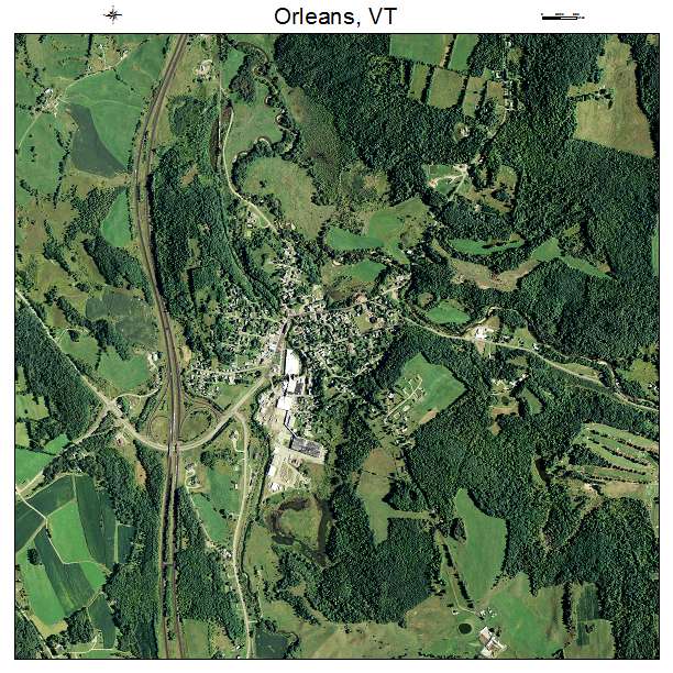 Orleans, VT air photo map