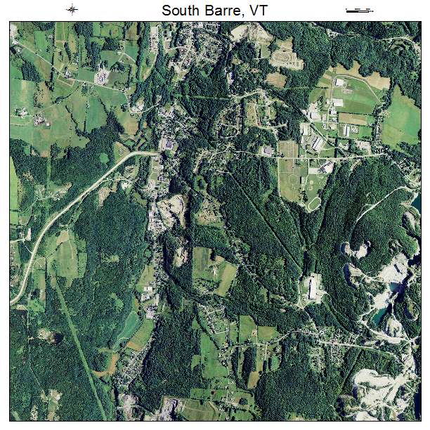 South Barre, VT air photo map