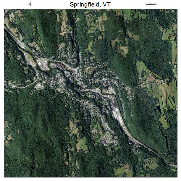 Springfield, VT air photo map