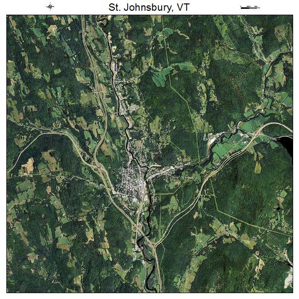 St Johnsbury, VT air photo map