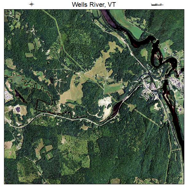Wells River, VT air photo map