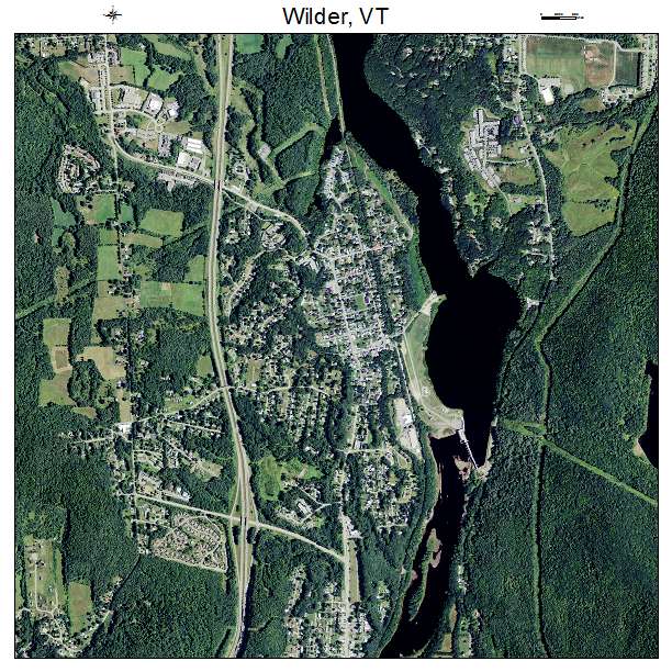 Wilder, VT air photo map