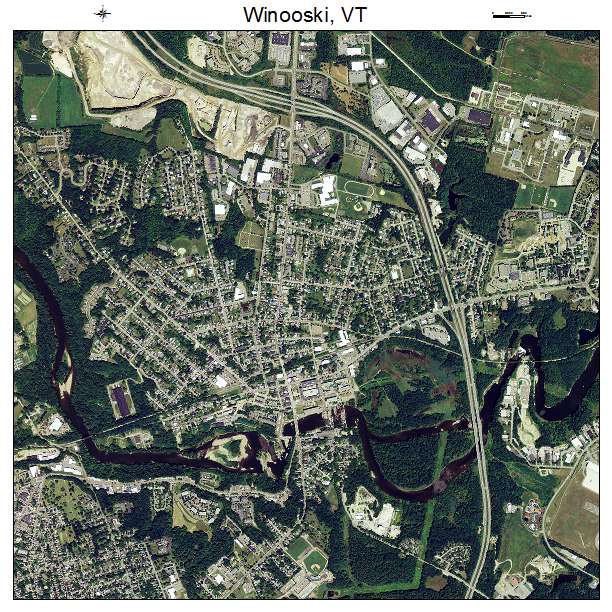 Winooski, VT air photo map