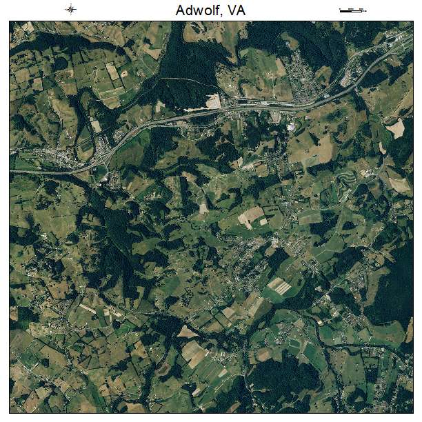 Adwolf, VA air photo map
