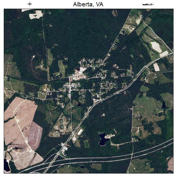 Alberta, VA air photo map