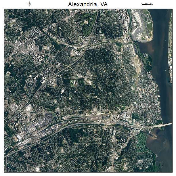 Alexandria, VA air photo map