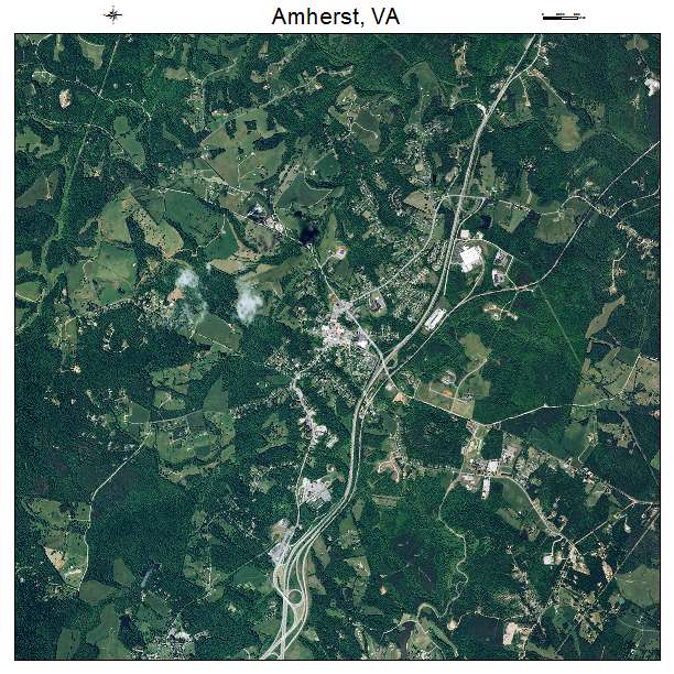 Amherst, VA air photo map