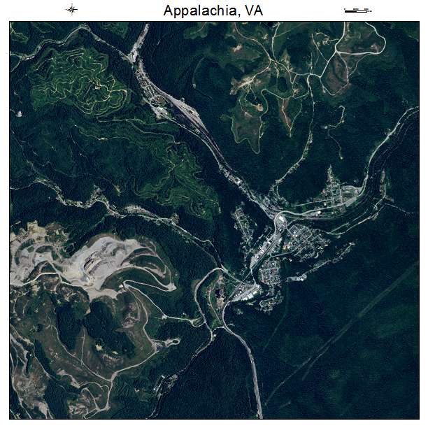 Appalachia, VA air photo map