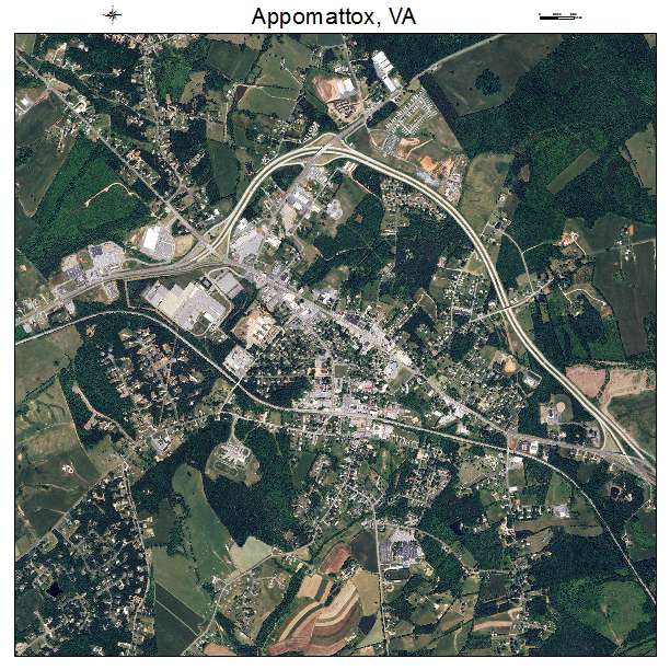 Appomattox, VA air photo map