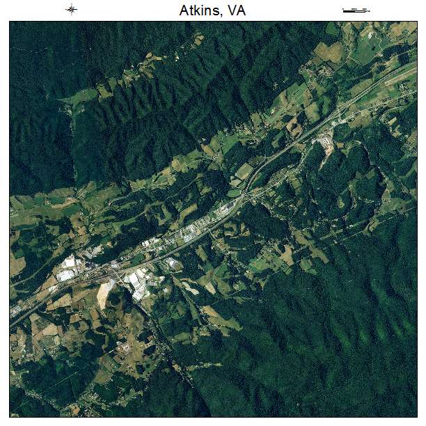 Atkins, VA air photo map