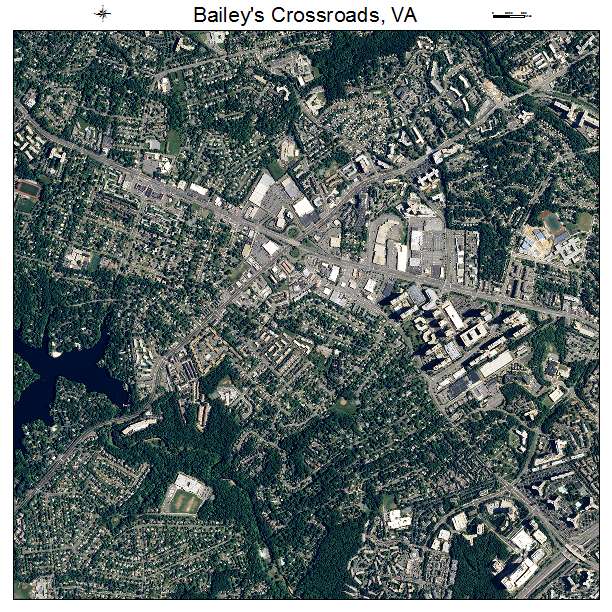 Baileys Crossroads, VA air photo map