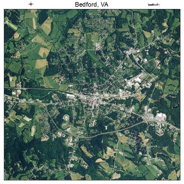 Bedford, VA air photo map