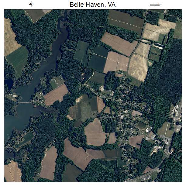 Belle Haven, VA air photo map