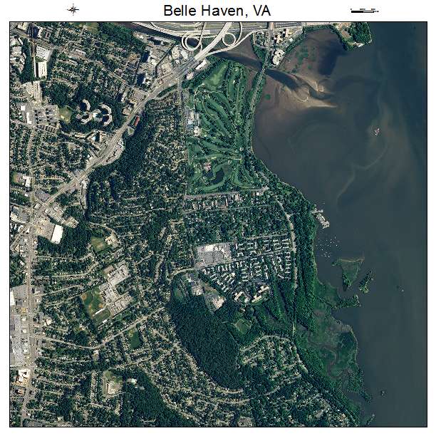Belle Haven, VA air photo map