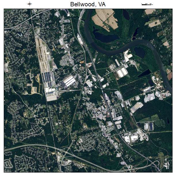 Bellwood, VA air photo map