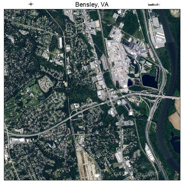 Bensley, VA air photo map