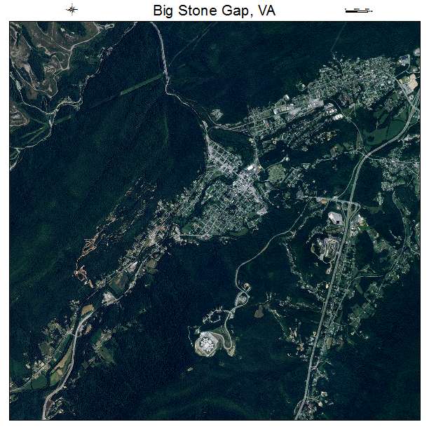 Big Stone Gap, VA air photo map