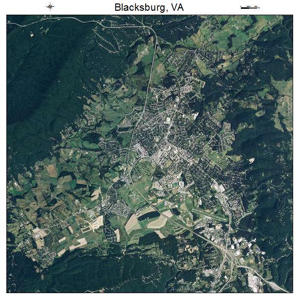 Blacksburg, VA air photo map